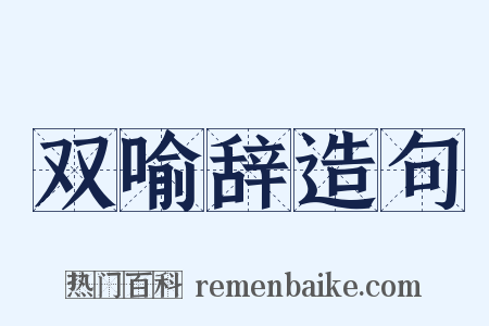 双喻辞造句是什么意思的图片